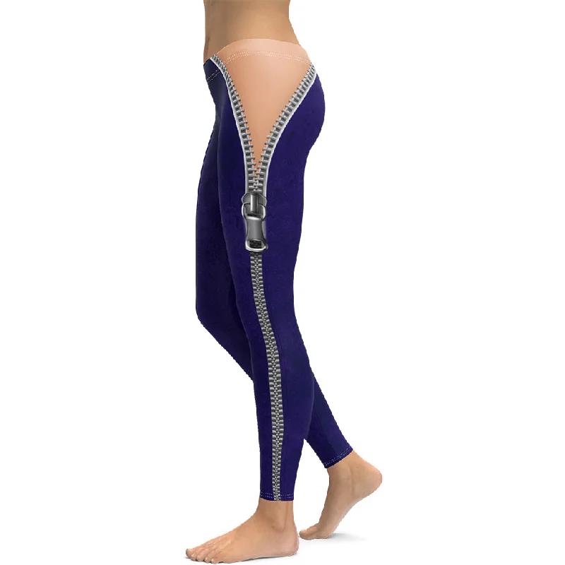 Open Zipper Leggings Disco