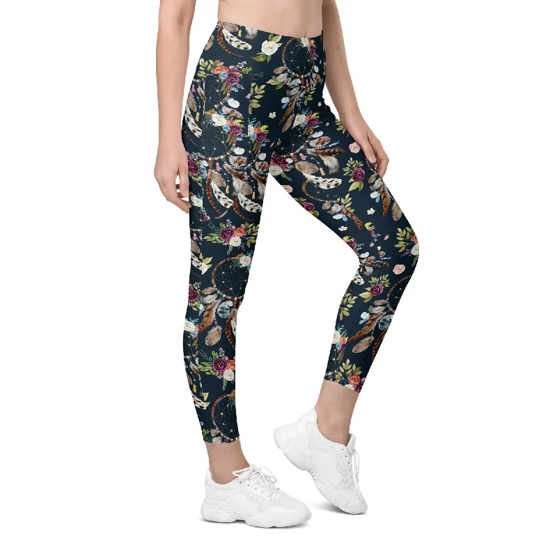 Dream Catcher Leggings With Pockets Artistic Women's Avant - 