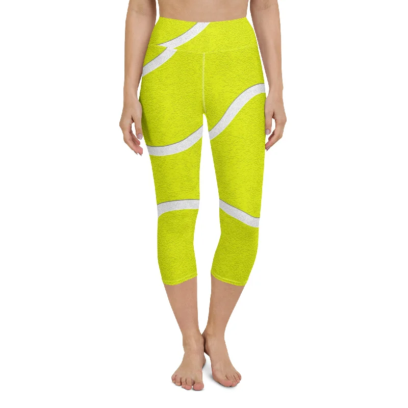 Tennis Ball Yoga Capris Youthful Women's Pop