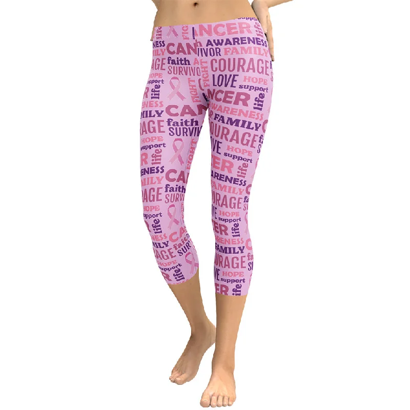 Breast Cancer Awareness Capris Refined Women's Hand - crafted