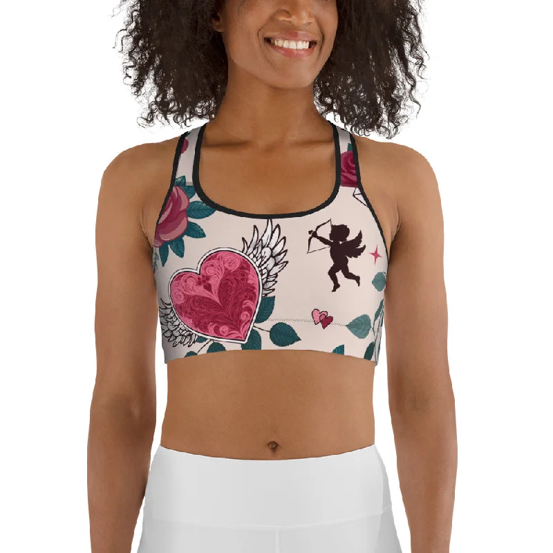 Cute Valentine Sports Bra Dapper Women's 1920S