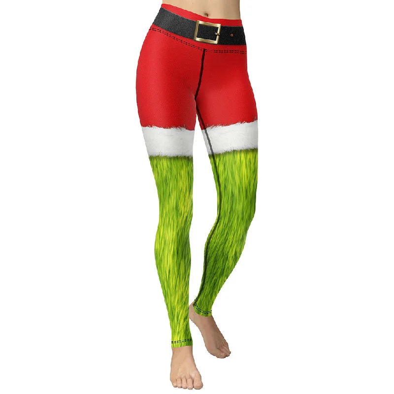 Grumpy Christmas Yoga Leggings Refined Women's Hand - crafted