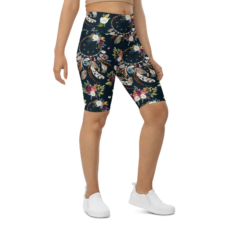 Dream Catcher Biker Shorts Stylish Women's Tropical 