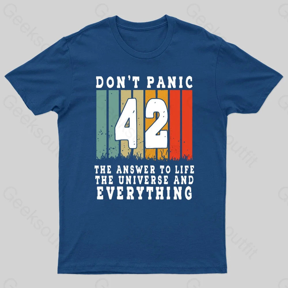 Everything Don't Panic Nerd T-Shirt Disco