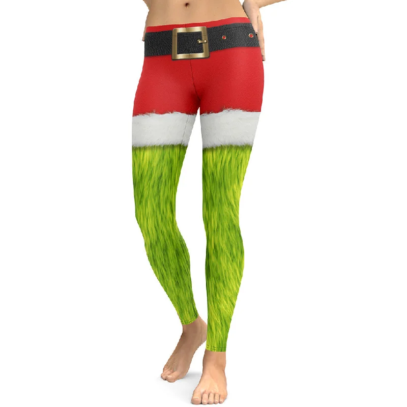 Grumpy Christmas Leggings Feminine Women's Soft 