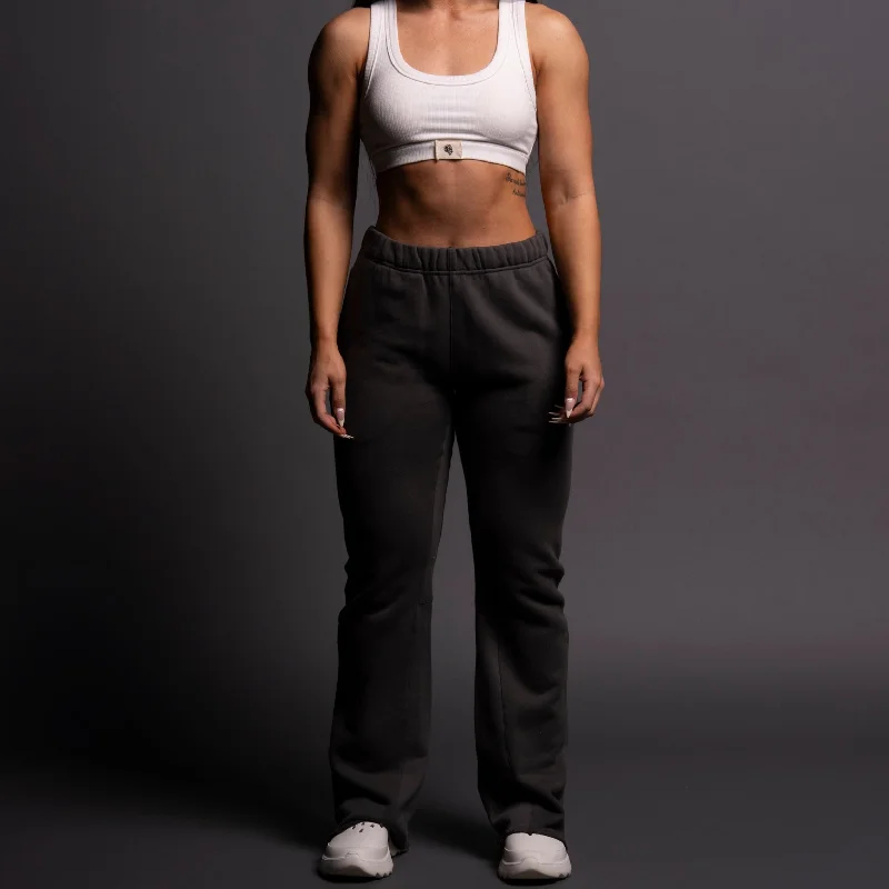Dual She Flare Sweat Pants in Wolf Gray Relaxed Women's 