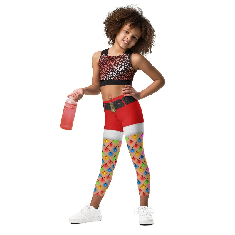Christmas Lights Shorts Kid's Leggings Youthful Women's Pop