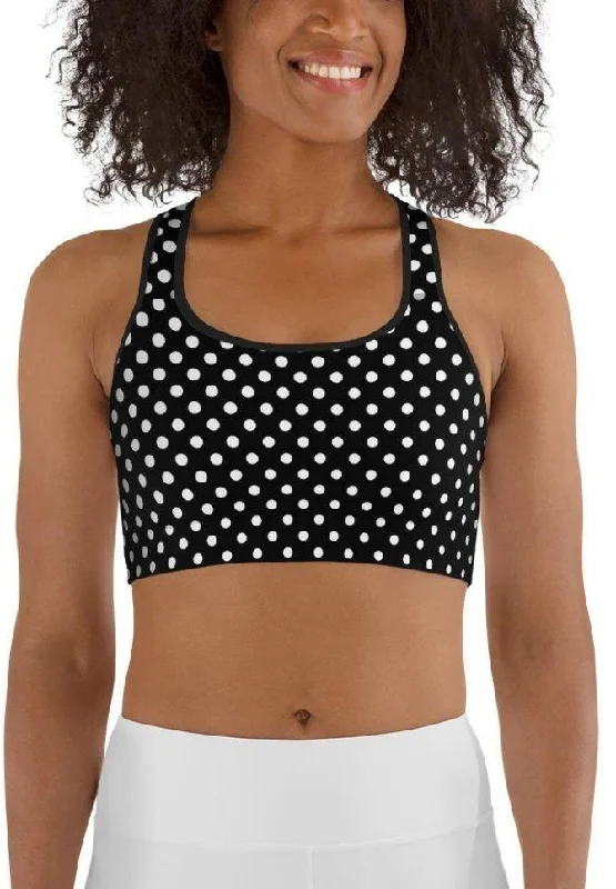 Polka Dot Optical Sports Bra Business
