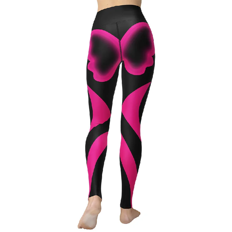 Butterfly Shaped Yoga Leggings Hip Women's Retro