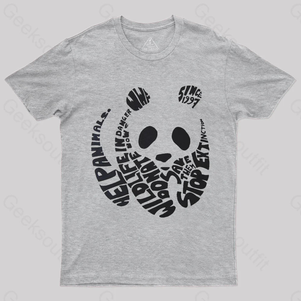 Panda T-Shirt Geometric