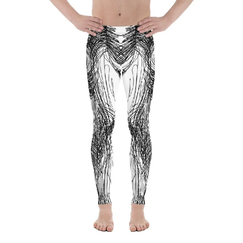 Hand Drawn Men's Leggings Cozy Women's Sherpa - lined