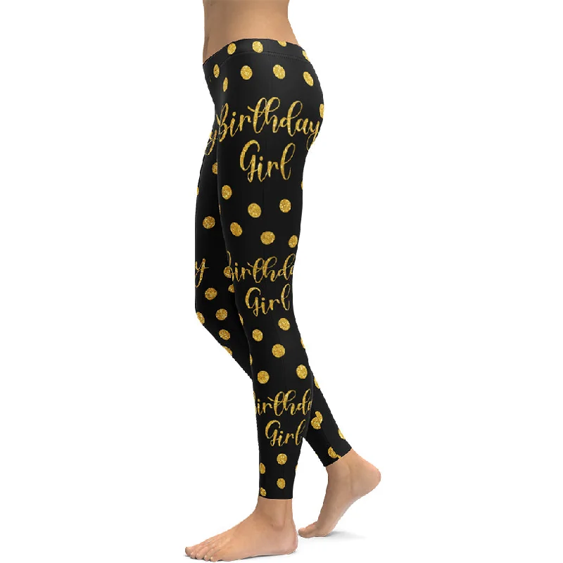 Golden Birthday Girl Leggings Street