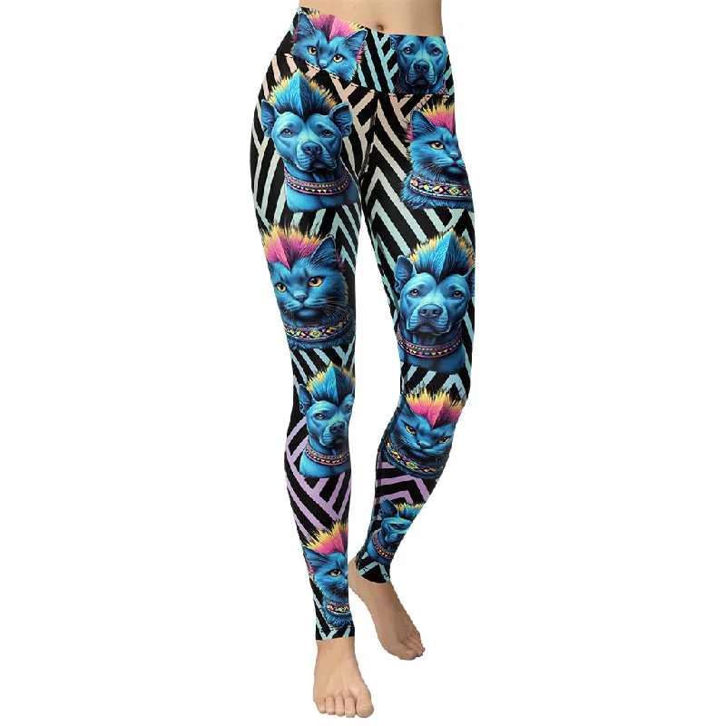 Mohawk Cats & Dogs Yoga Leggings Earthy Women's 