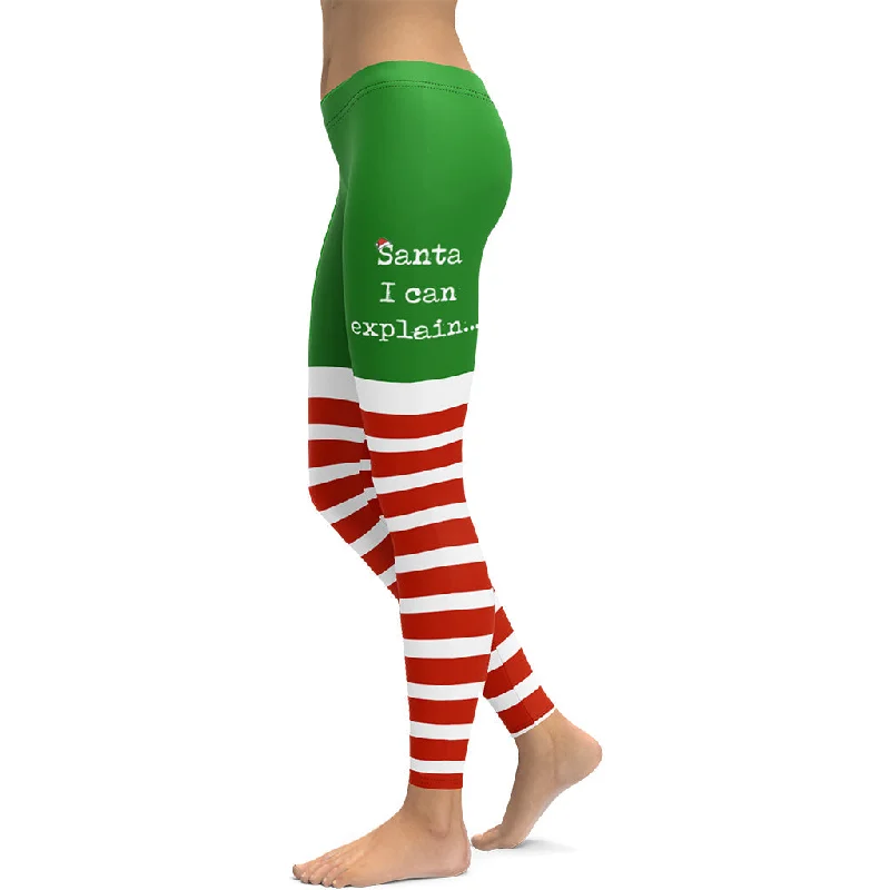 Santa I Can Explain Leggings Confident Women's Power