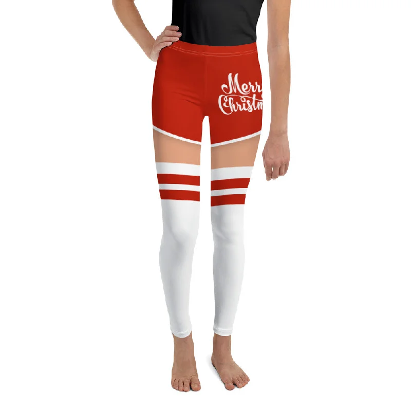 Christmas Shorts Youth Leggings Streetwear Style for 