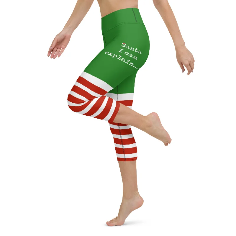 Santa I Can Explain Yoga Capris purpose