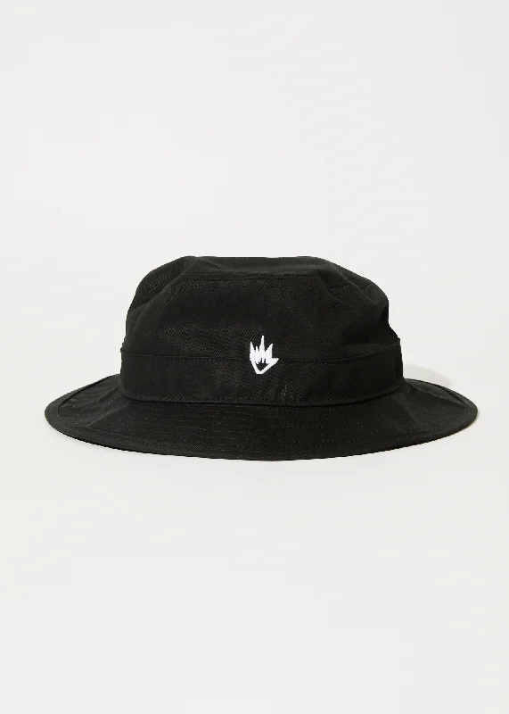 AFENDS Mens Flame - Bucket Hat - Black Gym