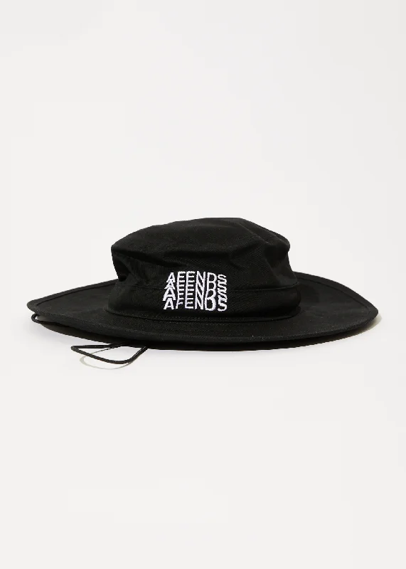AFENDS Mens Limits - Bucket Hat - Black French