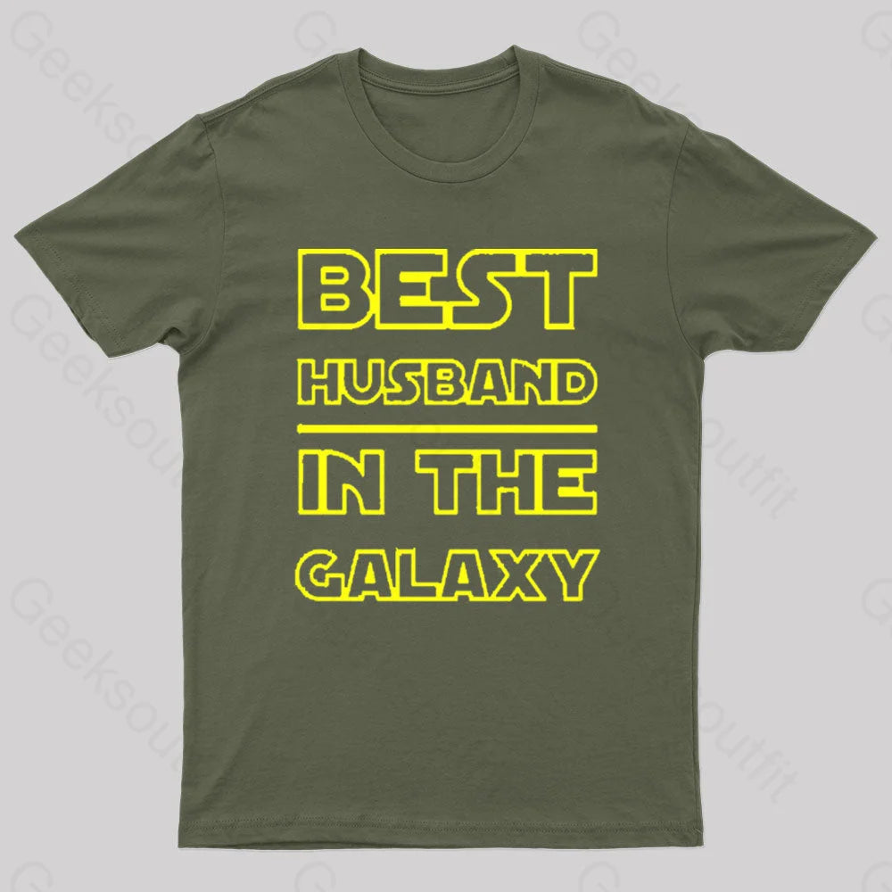 Best Husband In The Galaxy Nerd T-Shirt Business