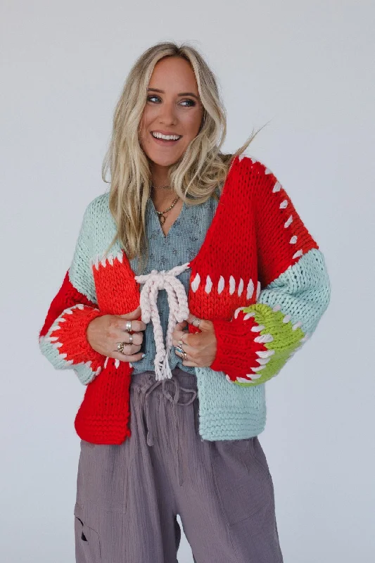 Storybook Knit Cardigan - Red Earthy Women's 