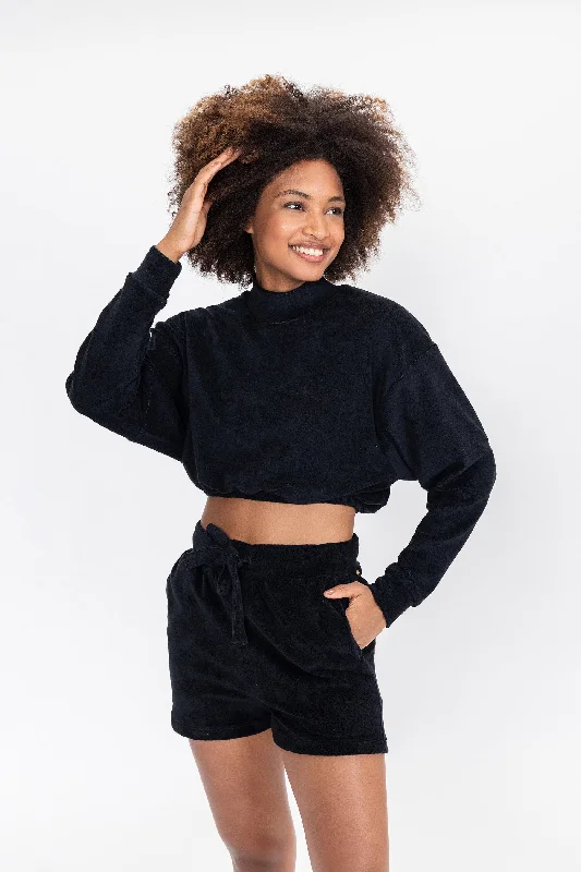 Smooth Cropped Maxi Blouse Trendy Women's 