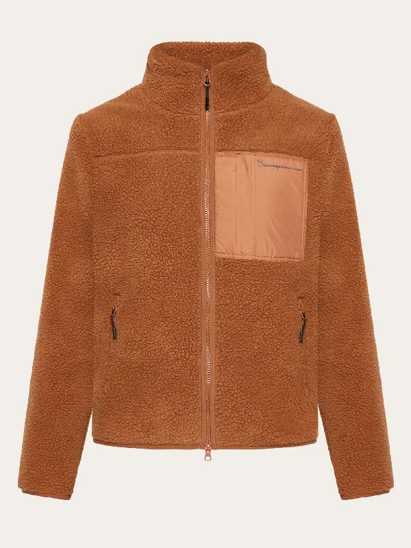 Teddy high neck zip jacket - Mocha Bisque Cool Women's Skate