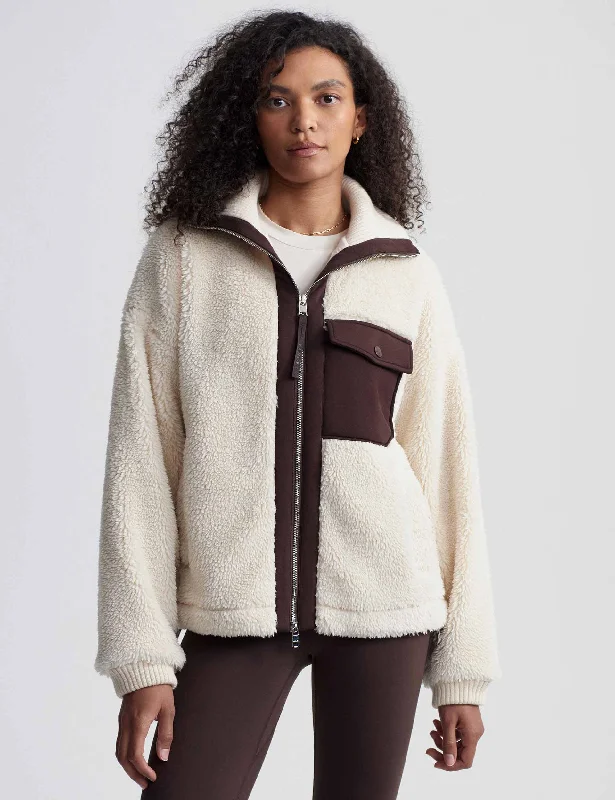 Lowell Sherpa Jacket - Sandshell/Coffee Bean Confident Women's High - fashion