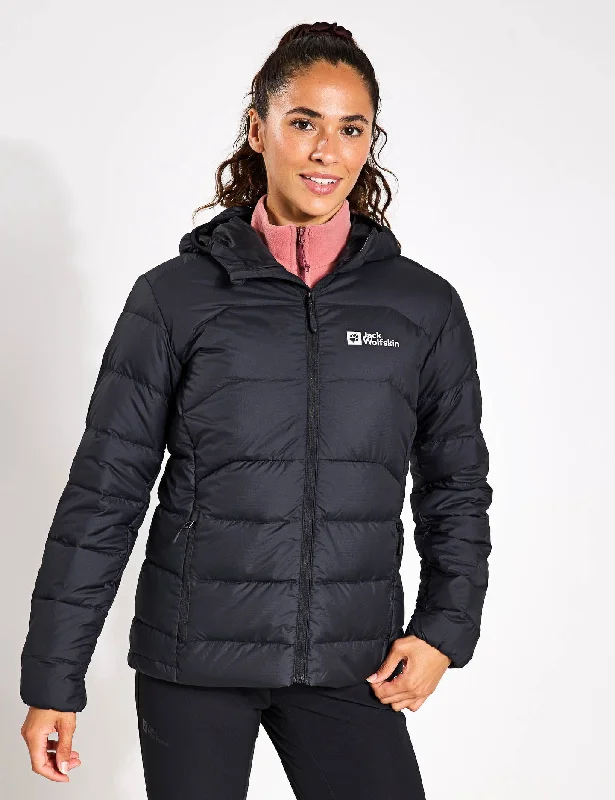 Ather Down Hooded Jacket - Black Sleek Women's 