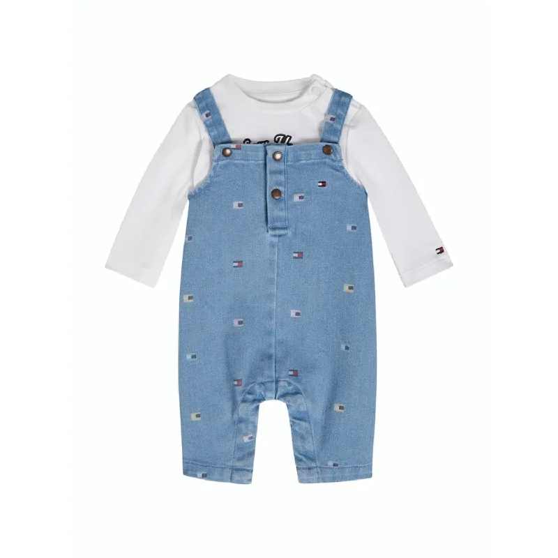 Tommy Hilfiger Denim Medium Fun Allover Print Dungaree Set Australian Beach