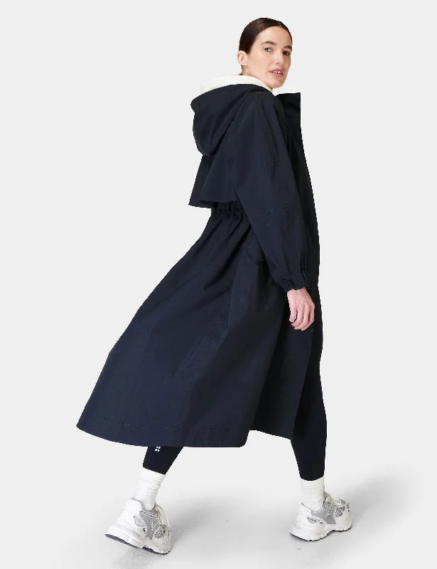 Motion Longline Parka - French Navy Blue Edgy Women's Punk