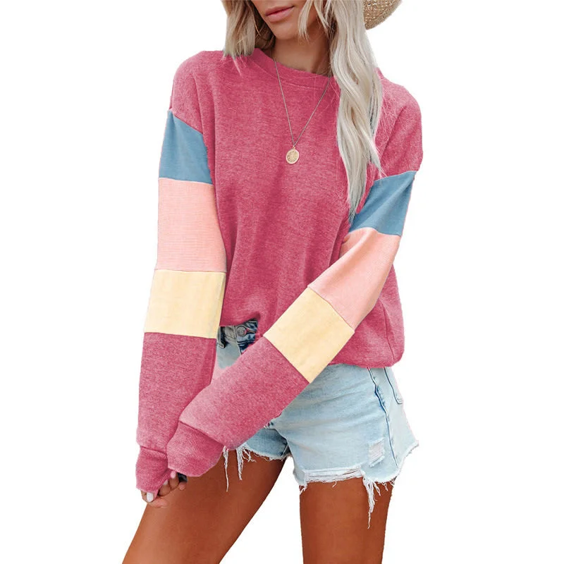Patchwork Fashion Women Sweatshirt Casual Long Sleeve Pullover Print Crewneck Women logo hoodie Sweatshirt Cool Women's Skate Patchwork Fashion Women Sweatshirt Casual Long Sleeve Pullover Print Crewneck Women logo hoodie Sweatshirt Cool Women's Skate