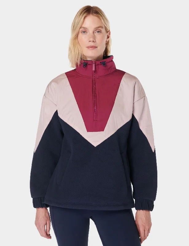 Orbit Fleece Half Zip - Navy Blue Colour Block Vacation