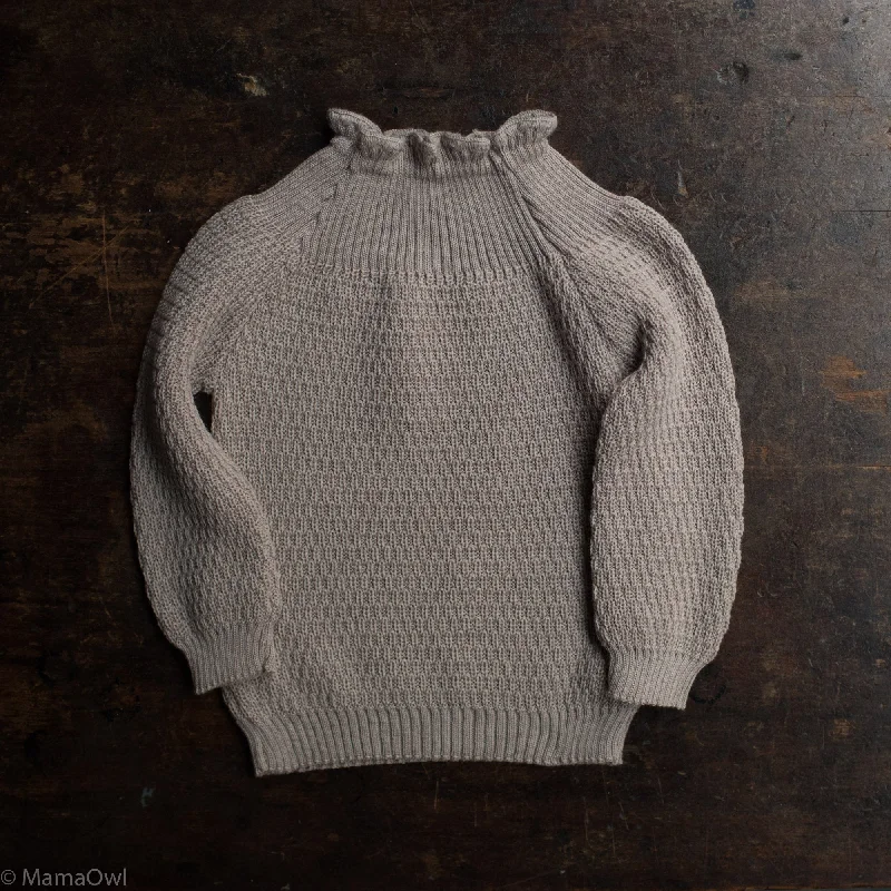 Merino Wool Sweater - Beige Laid - back Women's Vibe