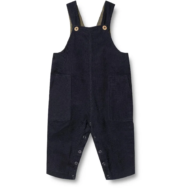Wheat Navy Overall Viggo Trendy Women's Oversized