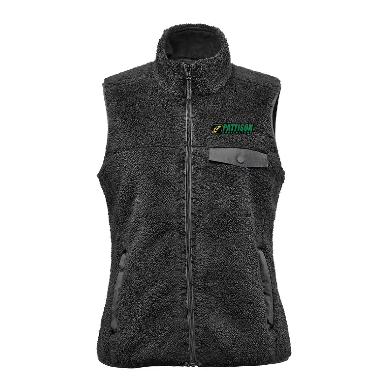 Ladies Bergen Sherpa Fleece Vest Cool Women's Distressed