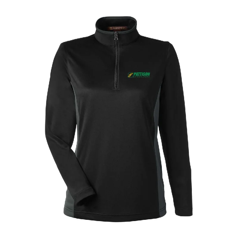 Ladies Harriton Flash Snag Proctection Plus IL Colorlock Quarter Zip Dynamic Women's High - energy