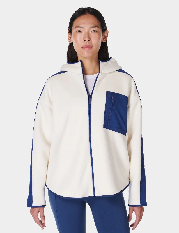 Roam Borg Zip Up - Lily White/Flux Blue Classic Women's Tweed