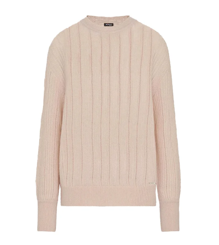 KITON Woman's Perforated Detailed Crewneck Sweater Bohemian Women's Free