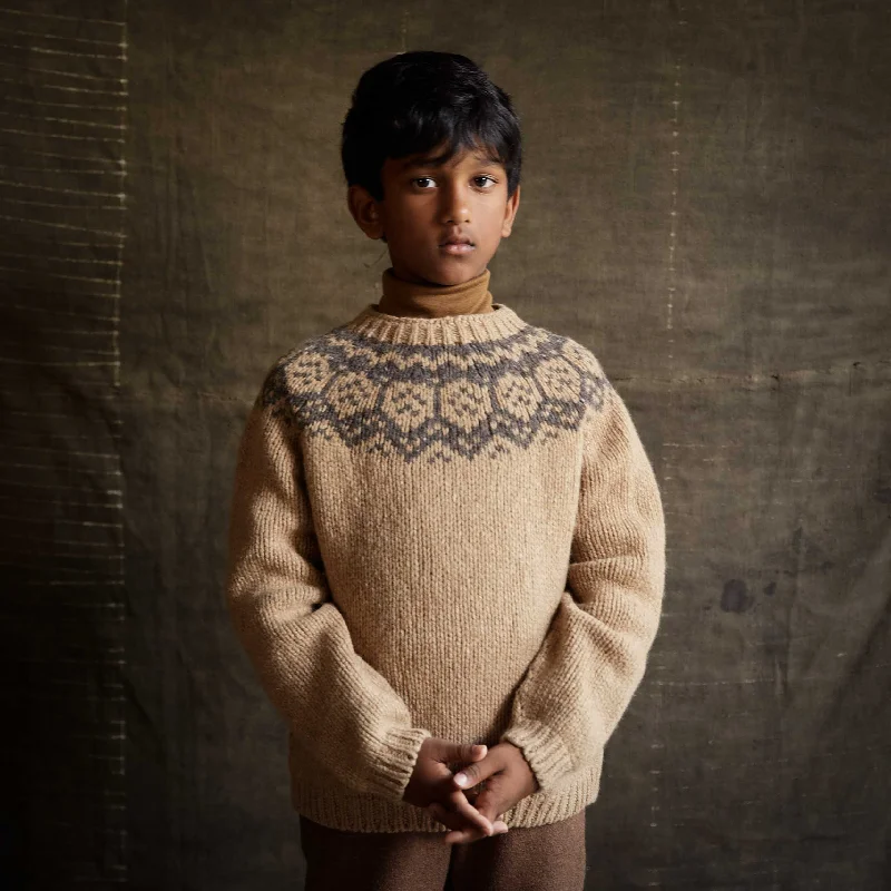 Norse Sweater - Donegal Wool - Sand Country