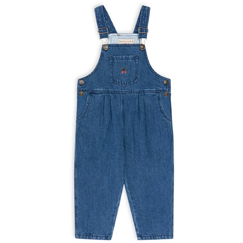 Konges Sløjd Denim Blue Cherry Magot Overalls Gots Casual Women's Loose - fitting