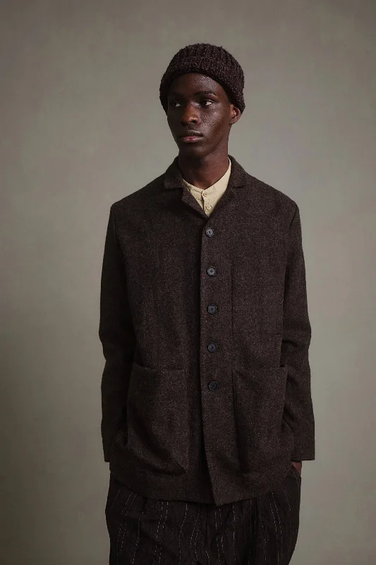 THE PHOTOGRAPHER JACKET / NATURAL WOOL WALNUT Sustainable Organic