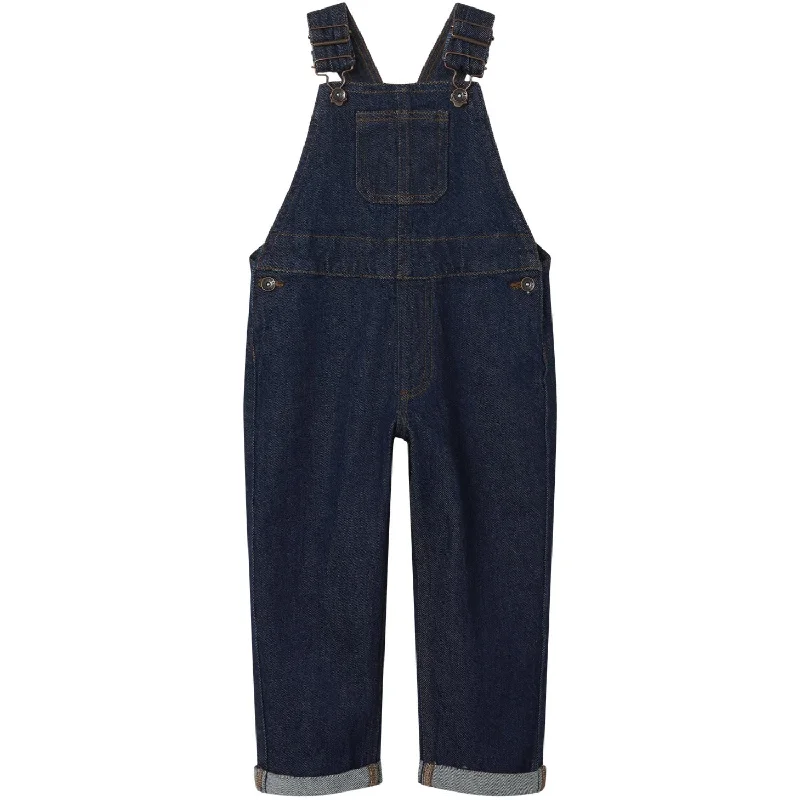 Name It Dark Blue Denim Unwashed Rocco Denim Overall Artistic Women's Hand - painted