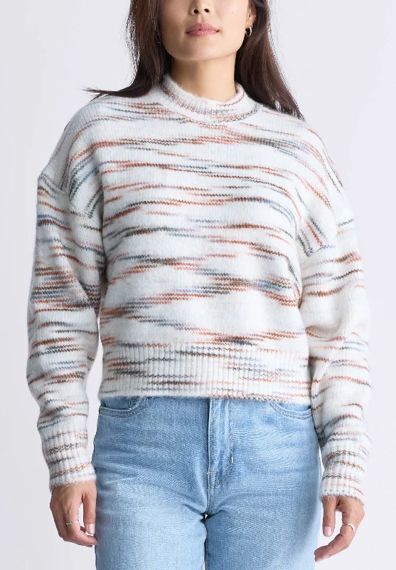 Raya Women's Knit Sweater, Egret White - SW0044F Earthy Women's 