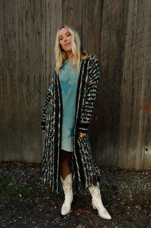 Evening Glow Cardigan - Black Sophisticated Women's 
