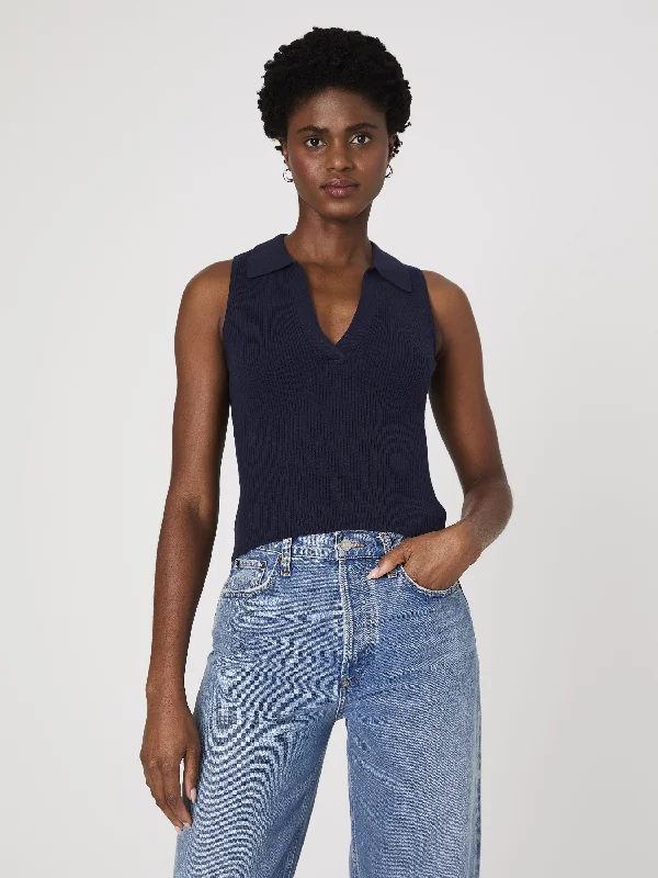 Mozza V Neck Sleeveless Sweater Traditional Women's 