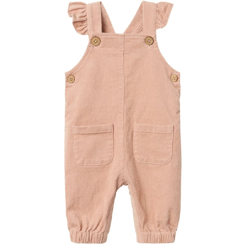 Lil'Atelier Rugby Tan Revelle Corduroy Overalls Laid - back Women's Style