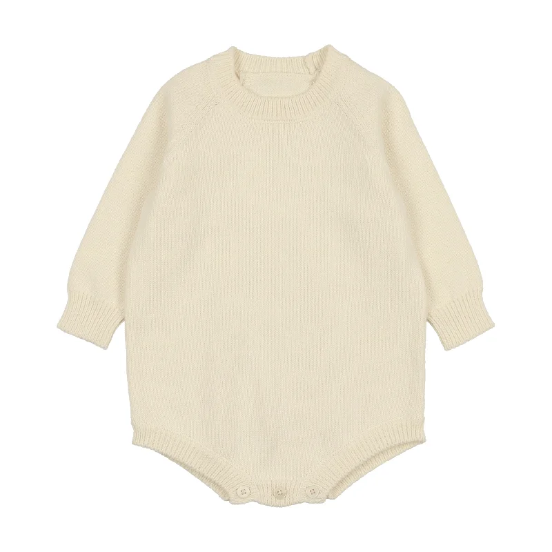 Coco Blanc Cream Chunky Knit Onesie Vacation