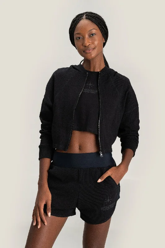 Chill Cropped Jacket Casual Women's Loose - fitting