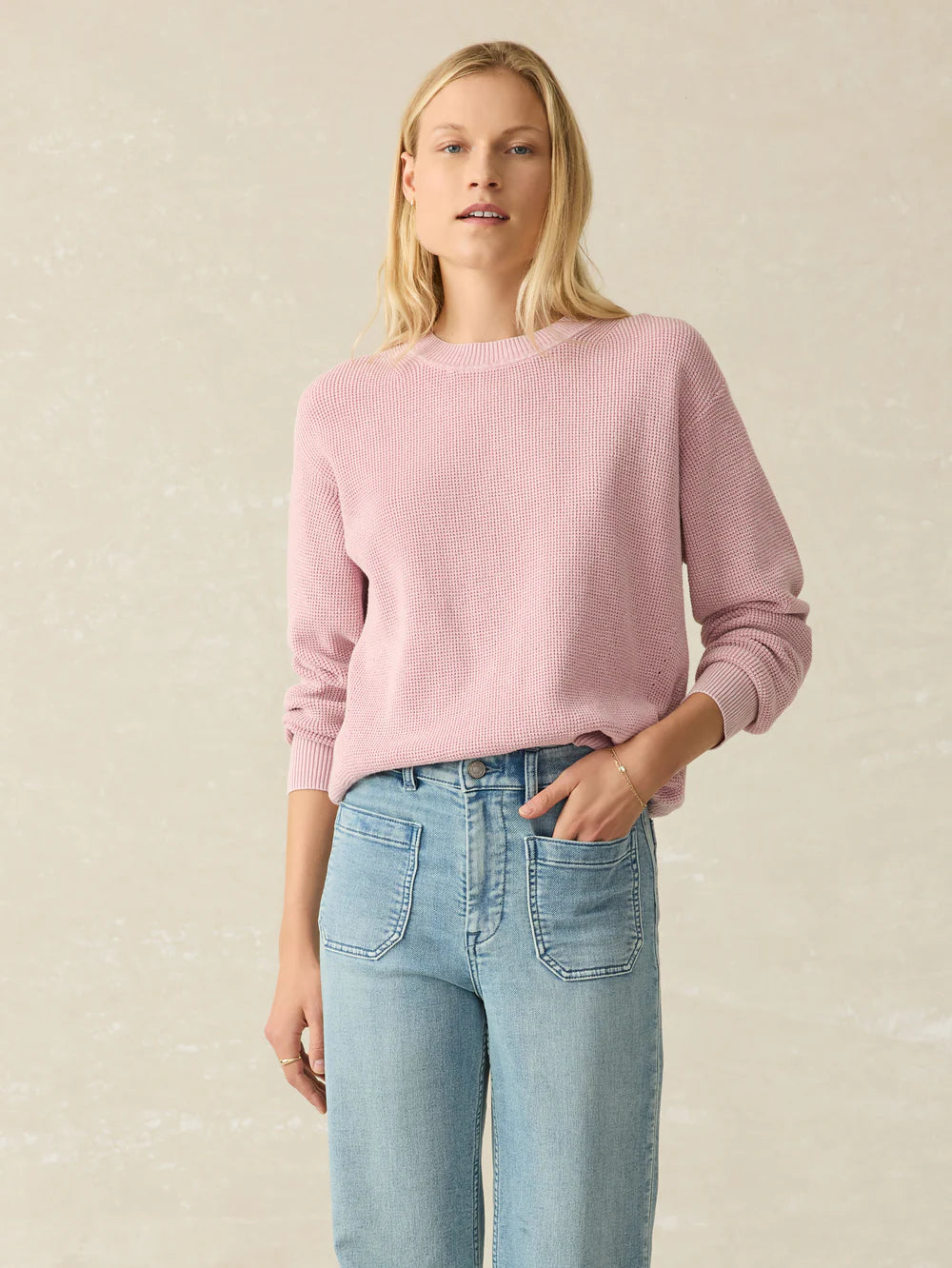 Sunwashed Crewneck Sweater Trendy Women's 