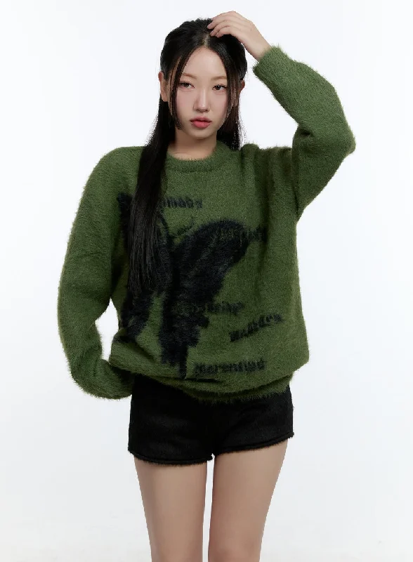 Angora-Blend Graphic Sweater CD424 Gym